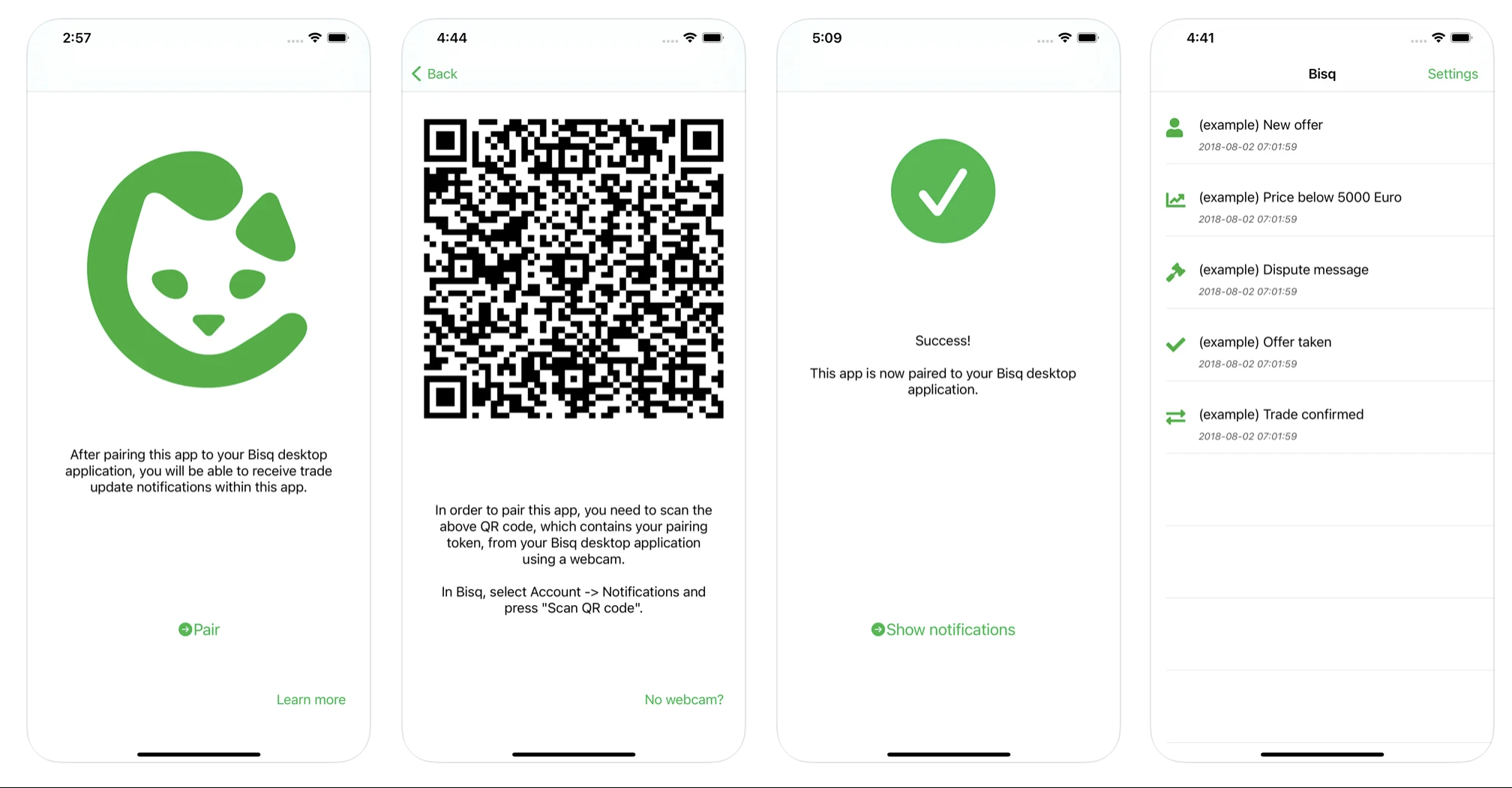 برنامه Bisq rmobile