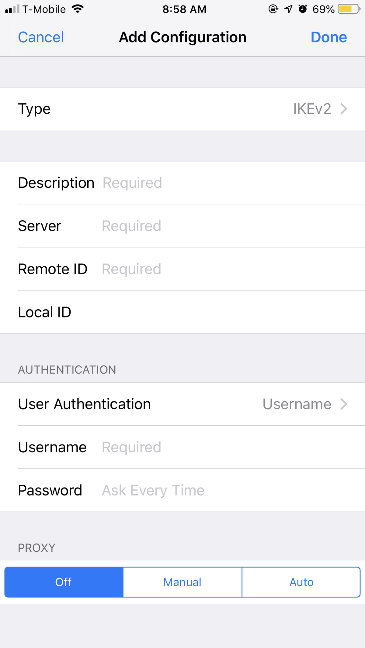 افزودن پیکربندی VPN سخت نیست.