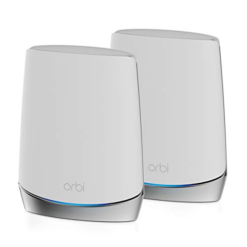 NETGEAR Orbi Whole Home WiFi مش سه باند 6 سیستم (RBK752) – روتر با 1 توسعه دهنده ماهواره | پوشش تا 5000 فوت مربع، 40 دستگاه | AX4200 (حداکثر 4.2 گیگابیت بر ثانیه)