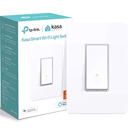 سوئیچ چراغ هوشمند Kasa HS200، تک قطبی، نیاز به سیم خنثی، سوئیچ نور Wi-Fi 2.4 گیگاهرتز با Alexa و Google Home، UL Cert کار می کند بدون نیاز به هاب، سفید