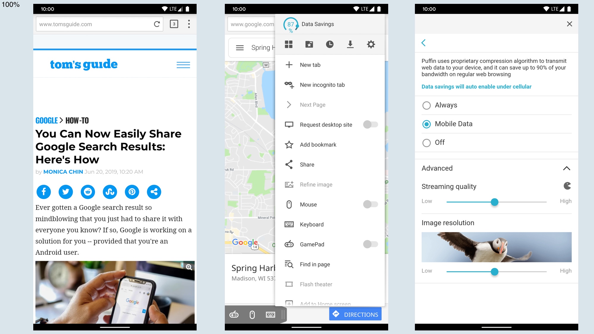 بهترین مرورگرهای اندروید: Puffin
