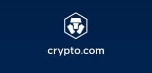  نشان‌واره Crypto.com با زمینه آبی آبی