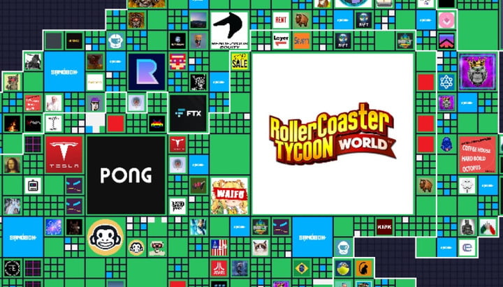 تصویری از نقشه Sandbox metaverse.