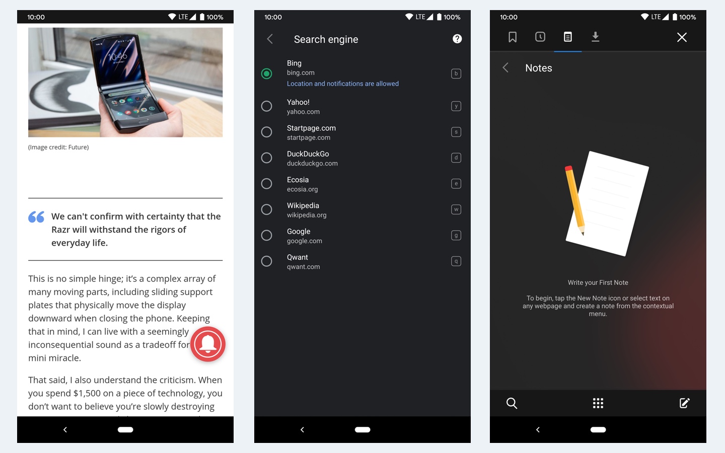 بهترین مرورگرهای اندروید: Vivaldi