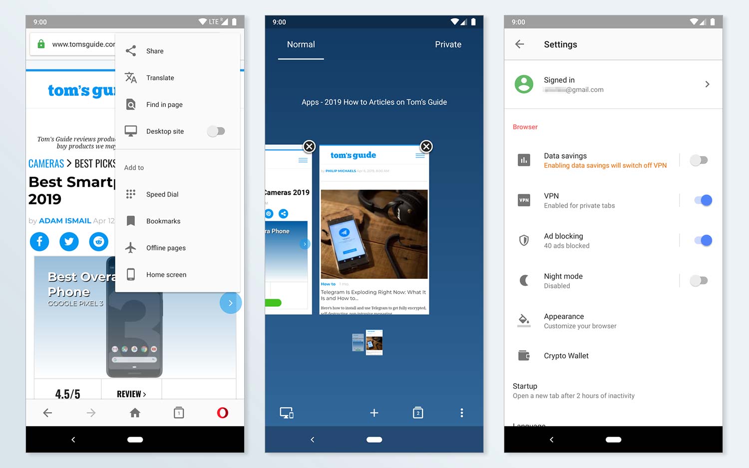 بهترین مرورگرهای اندروید: Opera
