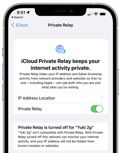  هشدار غیرفعال تاخیر خصوصی icloud ios 15
