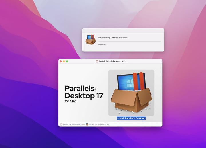 نصب Parallels در MacOS.