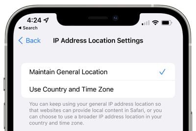تنظیمات آی‌پی رله خصوصی icloud