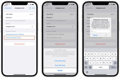 ios 15 passwords two factor